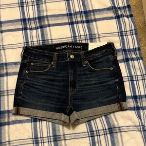 American Eagle Outfitters Women's Dark Blue Jean Shorts